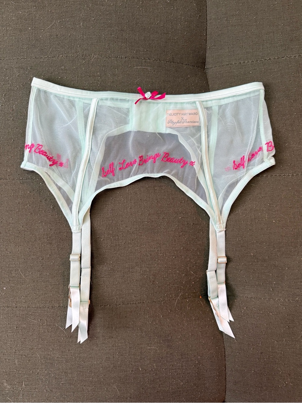 Felicity Hayward Self Love Suspender Belt in Mint